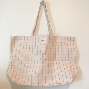 Sézane plaid tote